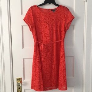 A Pea in the Pod Large orange lace maternity dress